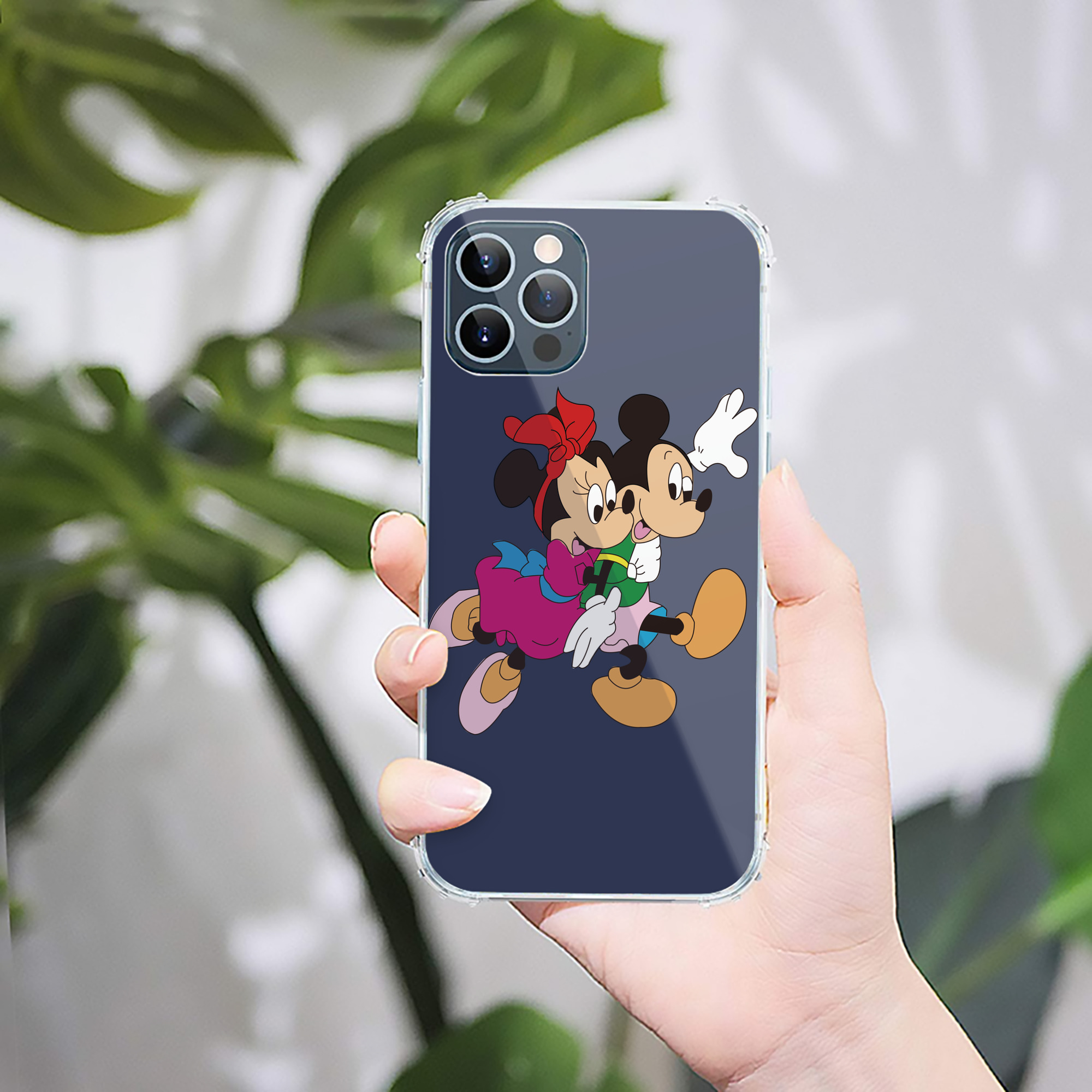（画像用） ミッキーマウス Mickey Mouse 【iPhone 12シリーズ対応】透明スマホケース（クリアソフトケース）